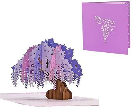 Wisteria Tree pop up card with cover