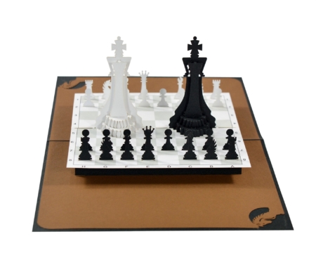 queens gambit chess pop up card vertical