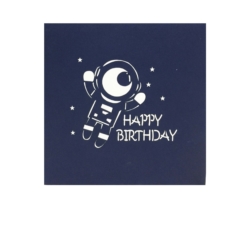 Astronaut pop up birthday card cover