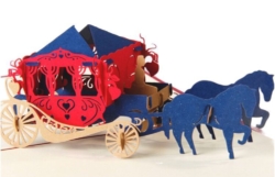 romantic carriage ride pop up card