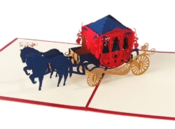 romantic carriage ride pop up card