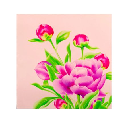 pink peony pop up card cover