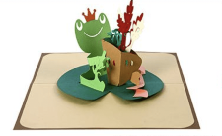Hoppy Birthday frog pop up