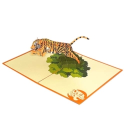 tiger pop up card open vert