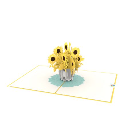 Ukraine sunflowers pop up card