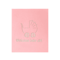 Welcome baby girl pop up cover