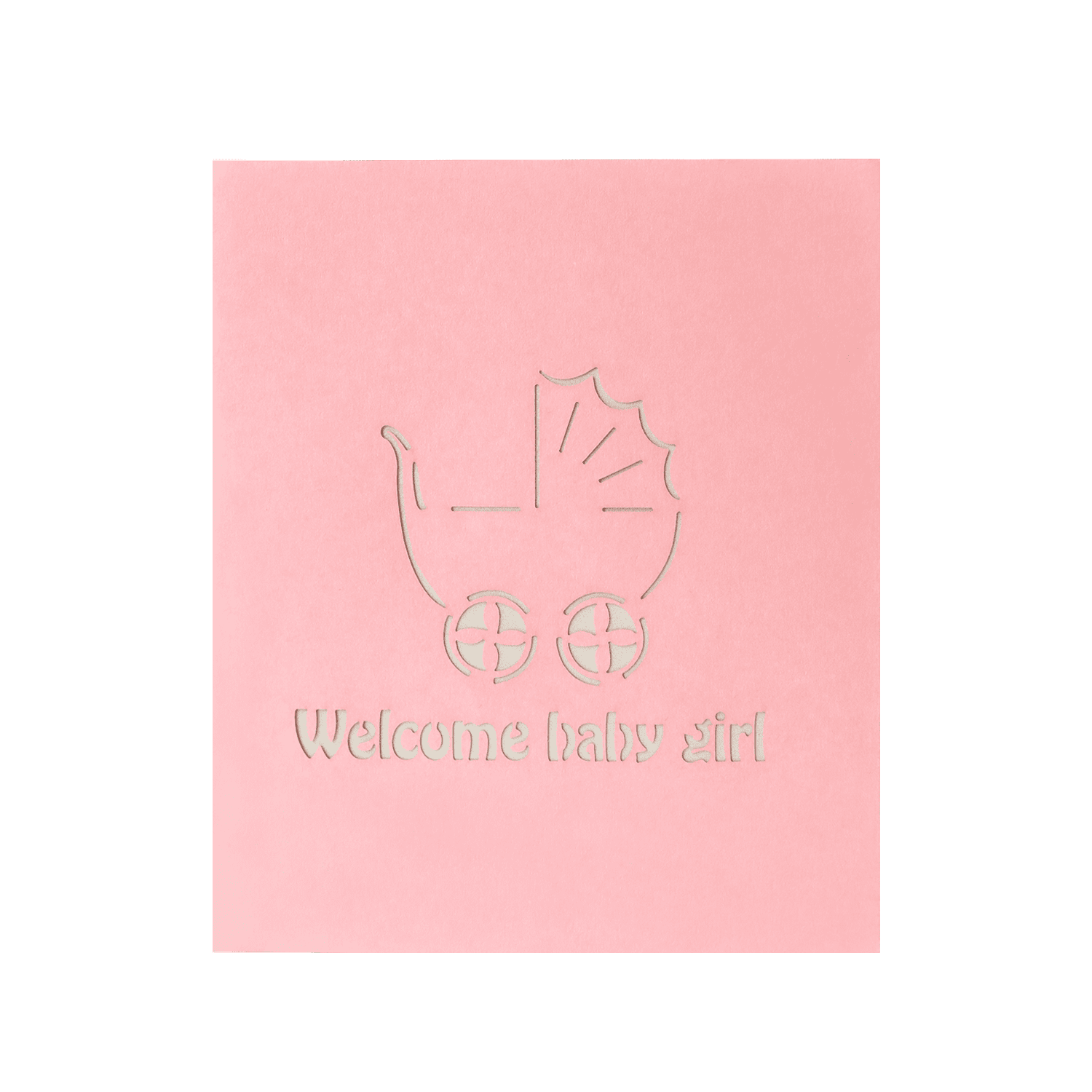 Welcome baby girl pop up cover