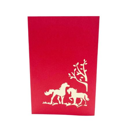wild horses pop up card cover