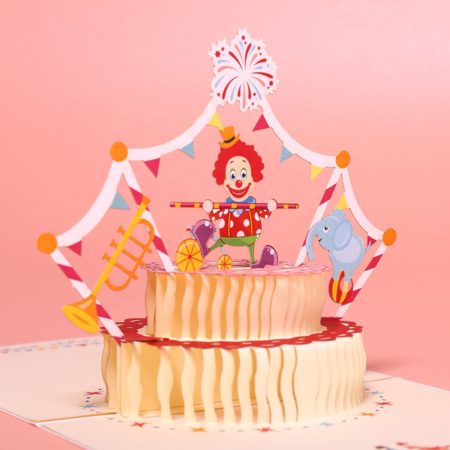 Clown birthday Cake pink