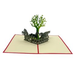 wild horses pop up card