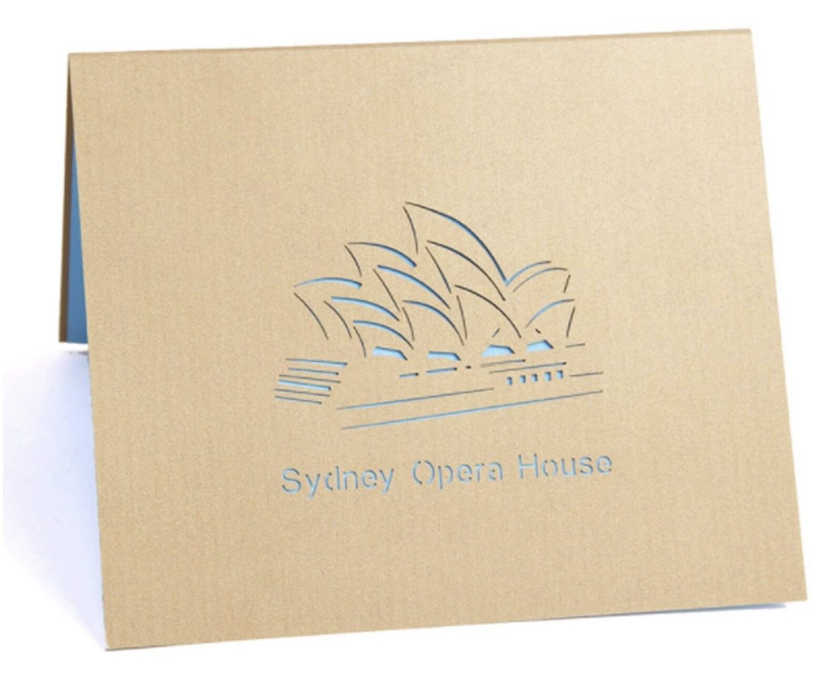Sydney Opera House pop up card cover