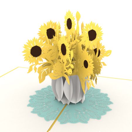 Ukraine sunflowers pop up card