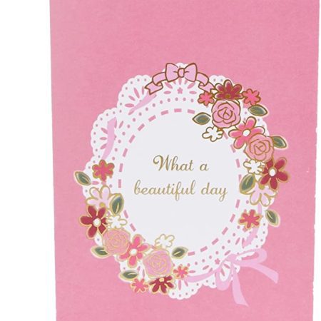 BEAUTIFUL DAY BASKET OF ROSES ~ Pop Up Card