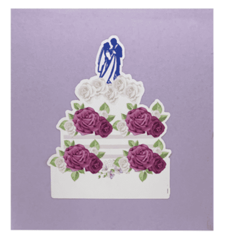 Wedding Cake pop up card cover