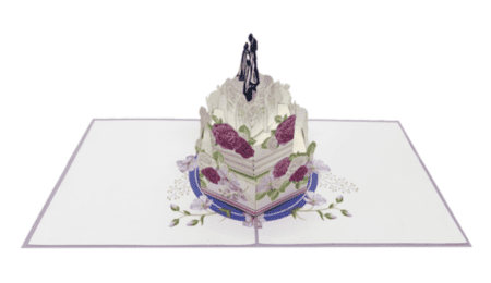 Wedding Cake pop up card detail