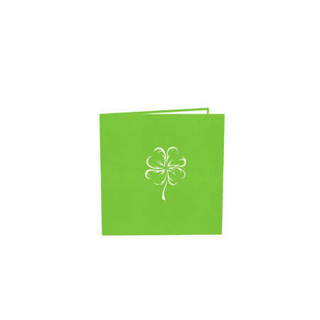 Shamrock St. Patrick's Day pop up card cover