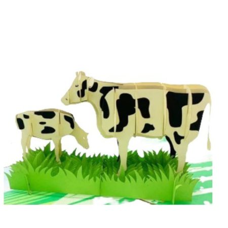 Dairy Cow pop up card detail