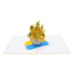 Ukraine Sunflowers pop up card open - V-C