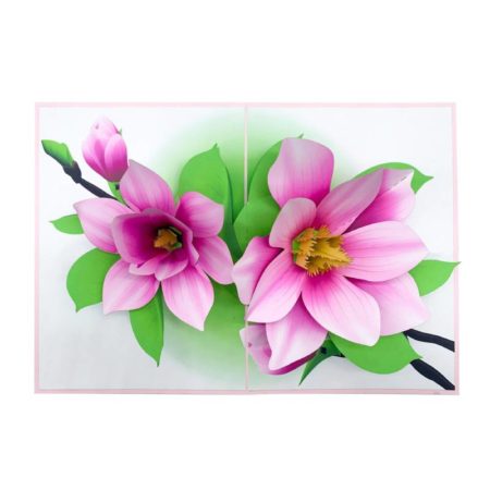 SWEET MAGNOLIA ~ Pink Flower Pop Up Card