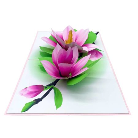 SWEET PINK MAGNOLIA ~ Pink Flower Pop Up Card