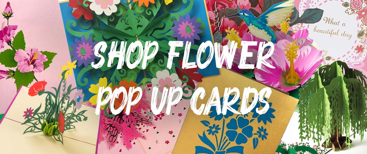 Open Card Now Shop Flowers Pop Up Cards banner
