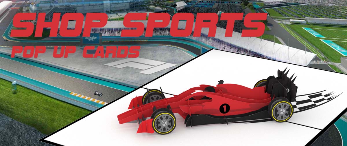 F1 Shop Sports pop up cards banner