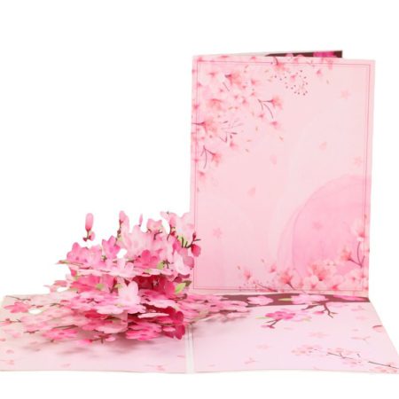 PINK CHERRY BLOSSOMS ~ Sakura Pop Up Card