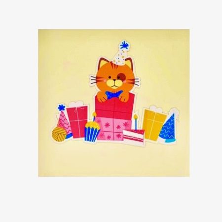 HAPPY BIRTHDAY KITTEN ~ Cat Pop Up Card