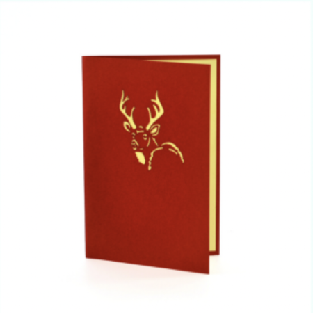 Reindeer & Christmas Tree pop up card cover